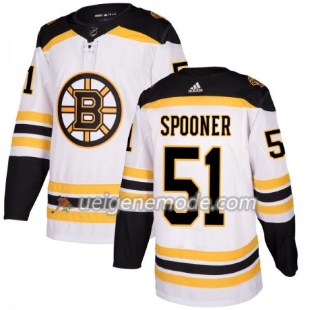 Herren Eishockey Boston Bruins Trikot Ryan Spooner 51 Adidas 2017-2018 Weiß Authentic